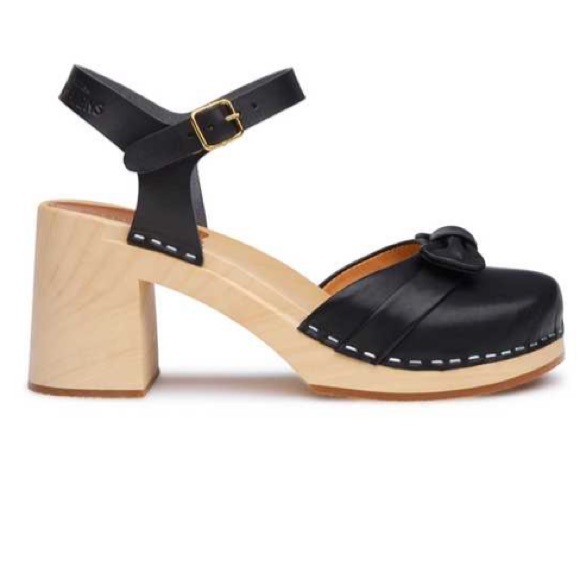 Swedish Hasbeens NWT Bow Covered Sandal Clog Sandal Best Super comfortable ❤️ - Picture 3 of 12